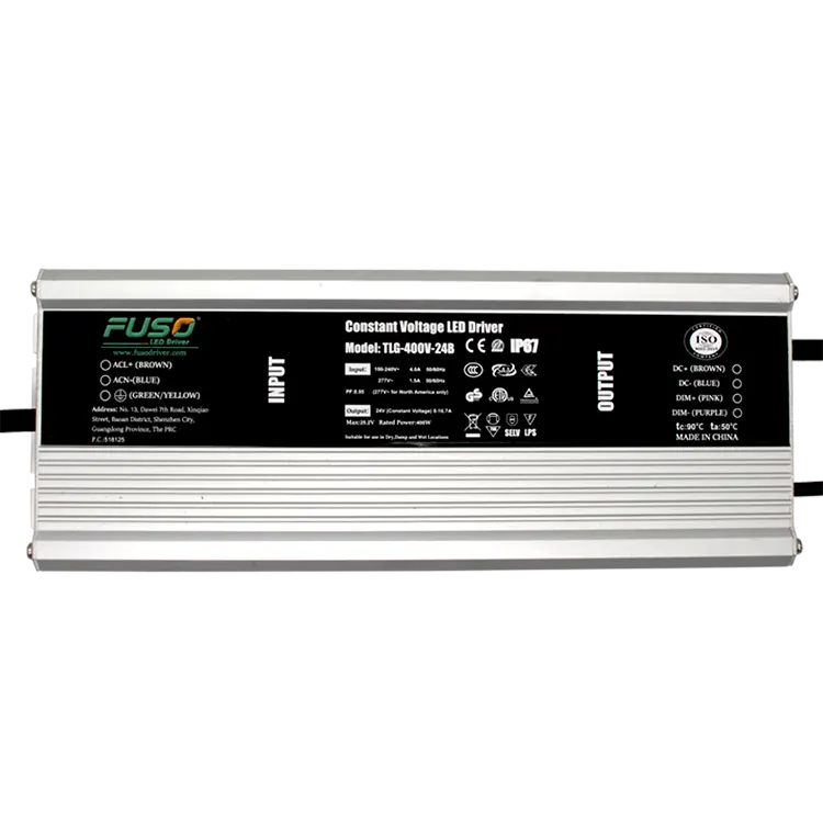 Sterownik LED o wysokim napięciu PF 24 V i mocy 400 W